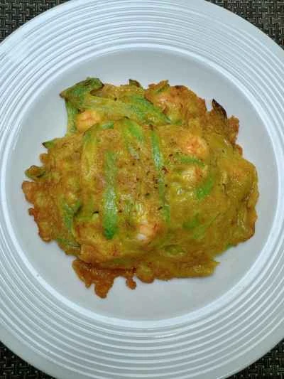 ヘチマとエビのパンケーキの作り方：12