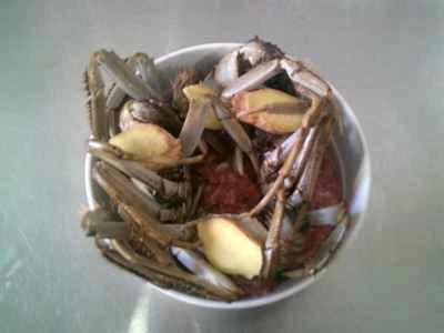 ひき肉入り蒸し毛ガニの作り方：9