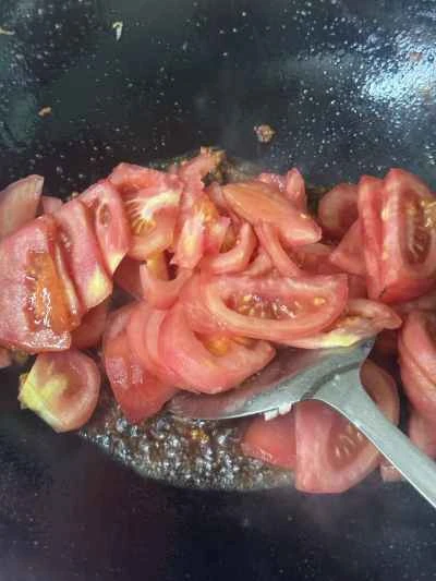 トマト、卵、ひき肉の作り方：8