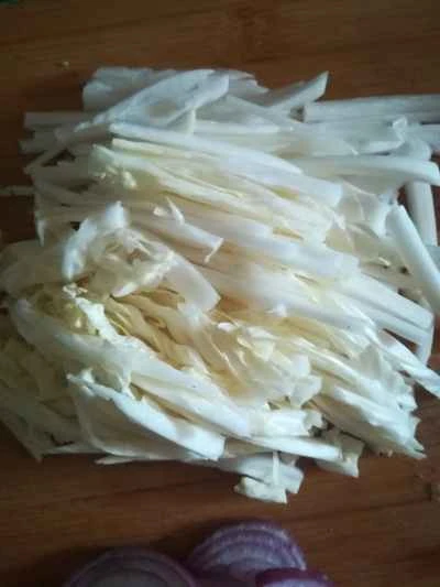 野菜炒め冷麺の作り方：5