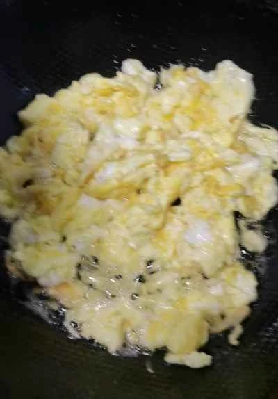 チャイブ入り卵炒めの作り方：4