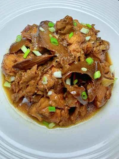 松茸入り鶏肉の煮込みの作り方：13