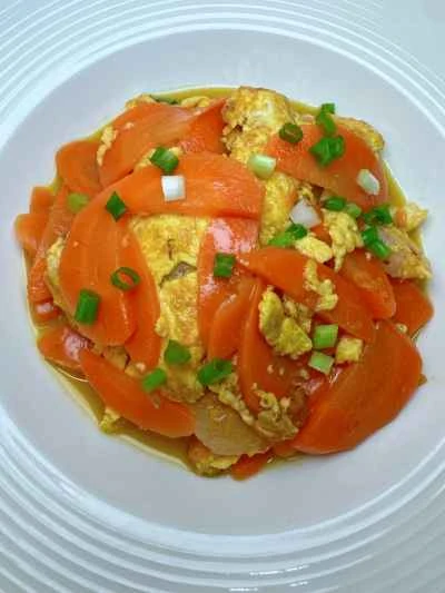 エビ、卵、ニンジン炒めのレシピ