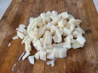 レンコンとエビの炒め物の作り方：2