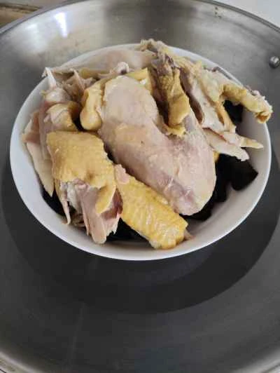 黒キノコと栗の蒸し塩鶏の作り方：7