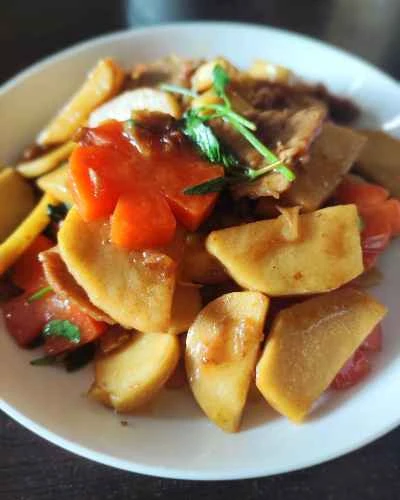 冬筍と豚肉の炒め物の作り方：10