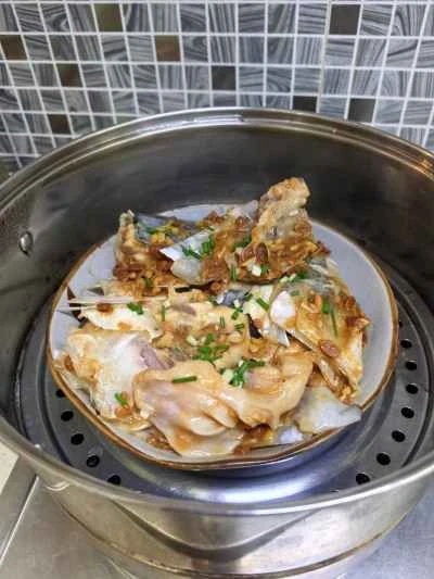 発酵大豆入り蒸し魚の頭のレシピ手順：7