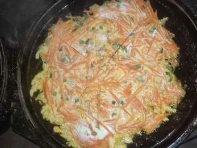 にんじんと卵のパンケーキのレシピ手順：4