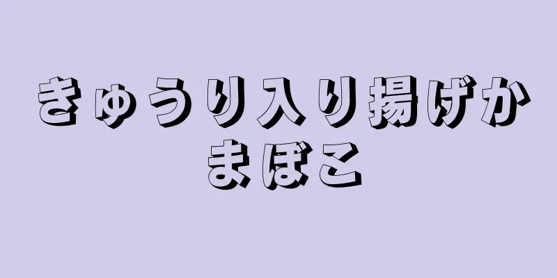 きゅうり入り揚げかまぼこ