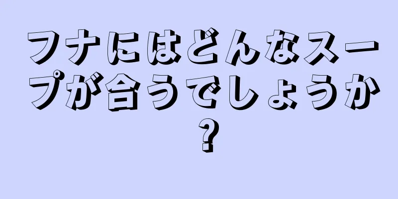 フナにはどんなスープが合うでしょうか？