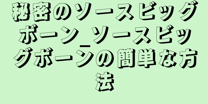 秘密のソースビッグボーン_ソースビッグボーンの簡単な方法