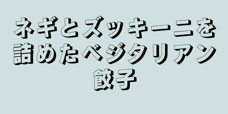 ネギとズッキーニを詰めたベジタリアン餃子