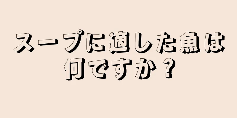 スープに適した魚は何ですか？