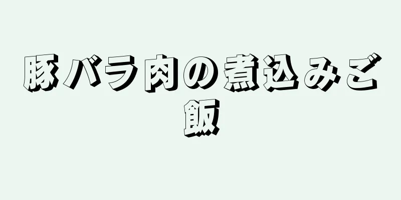 豚バラ肉の煮込みご飯