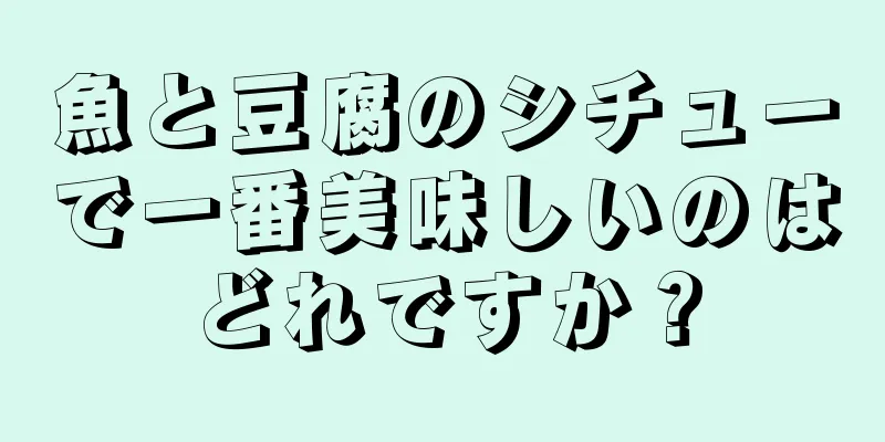 魚と豆腐のシチューで一番美味しいのはどれですか？