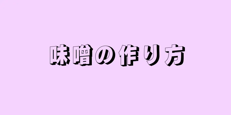 味噌の作り方