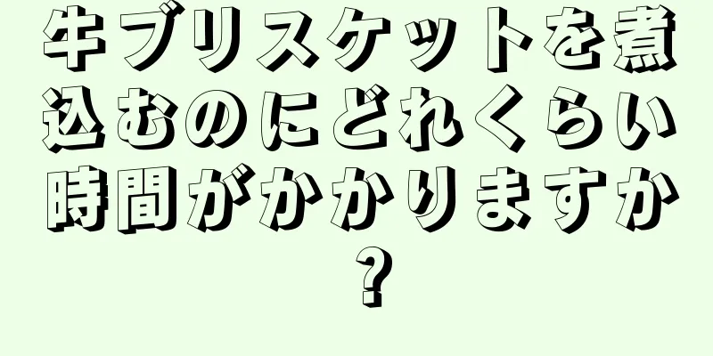 牛ブリスケットを煮込むのにどれくらい時間がかかりますか？