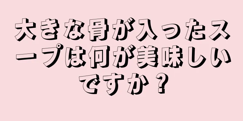 大きな骨が入ったスープは何が美味しいですか？