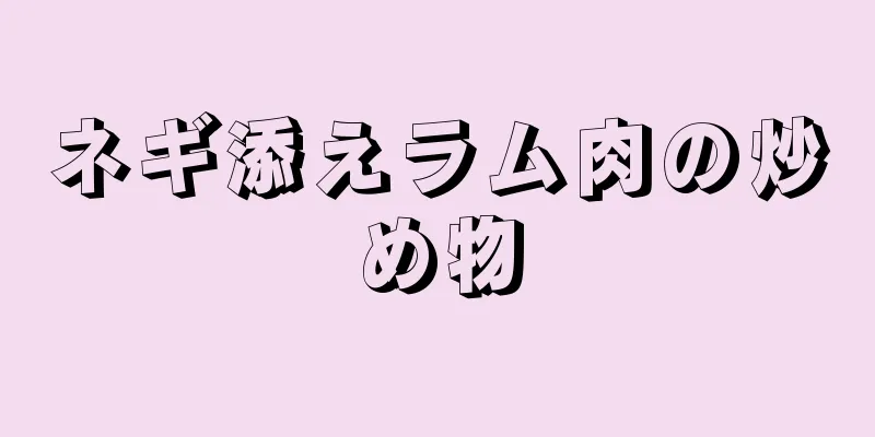 ネギ添えラム肉の炒め物