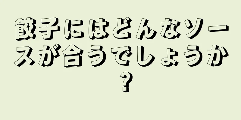 餃子にはどんなソースが合うでしょうか？