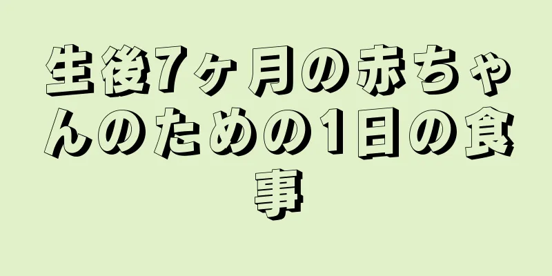 生後7ヶ月の赤ちゃんのための1日の食事