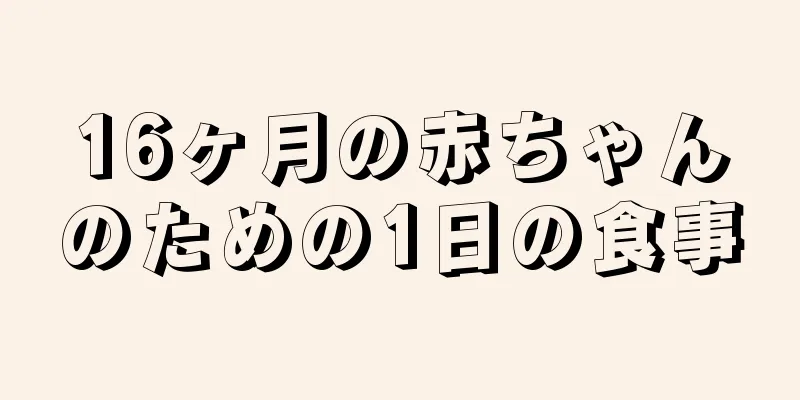 16ヶ月の赤ちゃんのための1日の食事