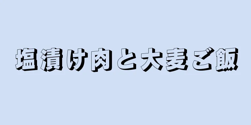 塩漬け肉と大麦ご飯