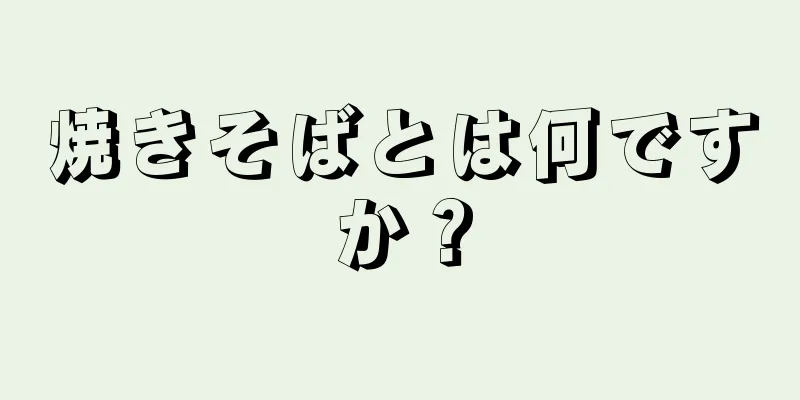 焼きそばとは何ですか？