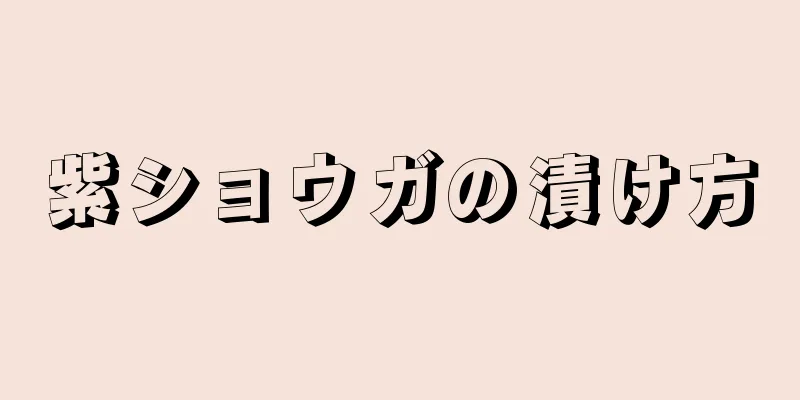 紫ショウガの漬け方