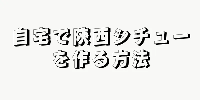 自宅で陝西シチューを作る方法