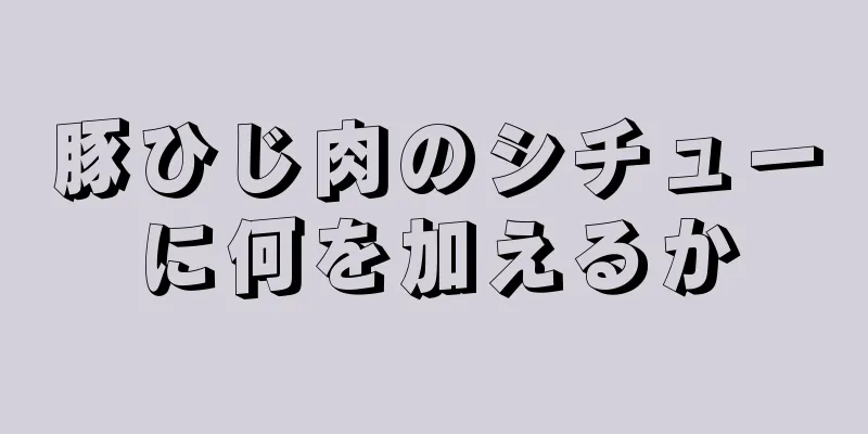 豚ひじ肉のシチューに何を加えるか