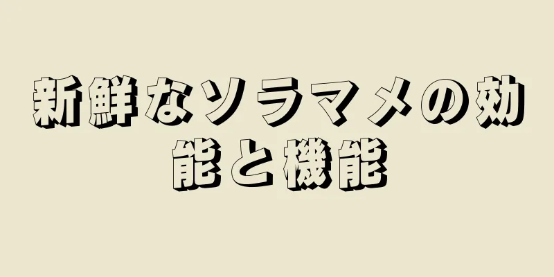 新鮮なソラマメの効能と機能