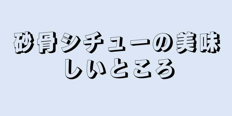 砂骨シチューの美味しいところ