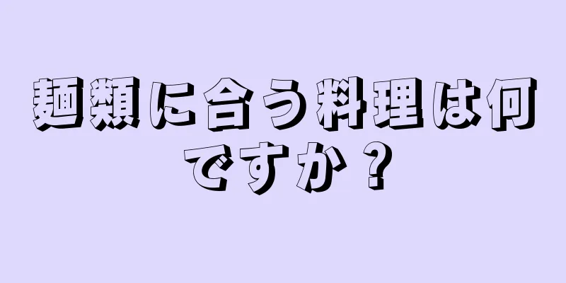 麺類に合う料理は何ですか？