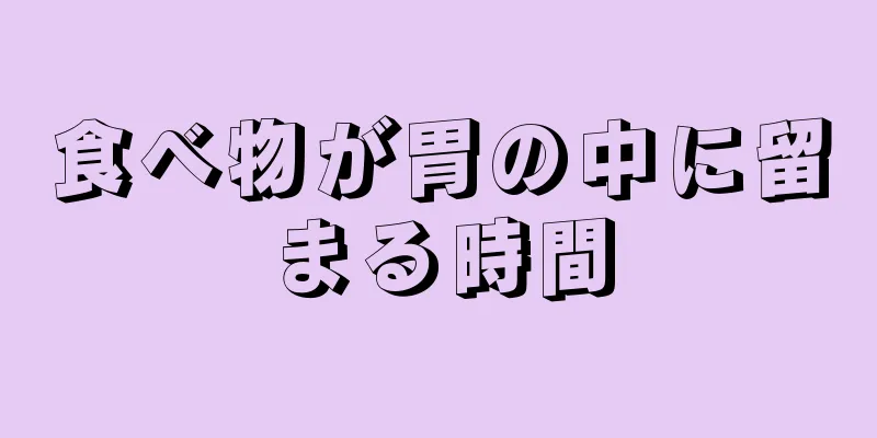 食べ物が胃の中に留まる時間