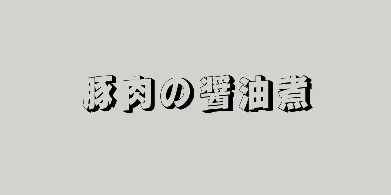 豚肉の醤油煮