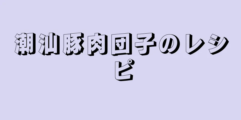 潮汕豚肉団子のレシピ