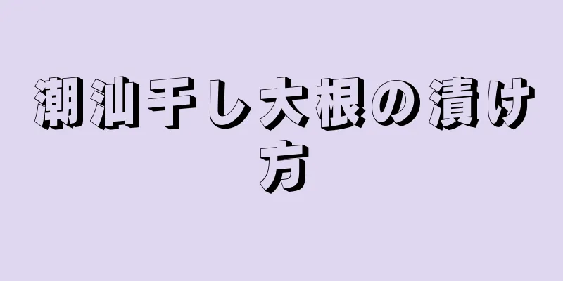 潮汕干し大根の漬け方