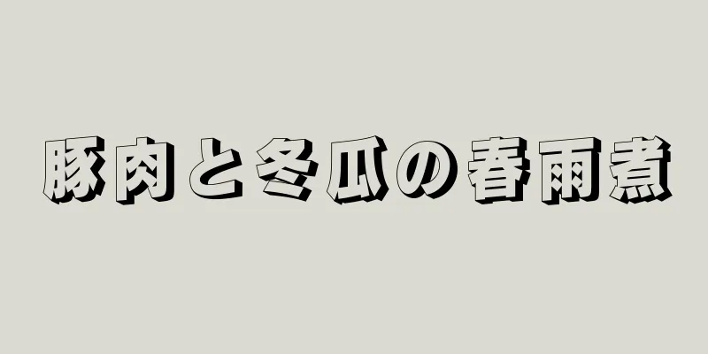 豚肉と冬瓜の春雨煮