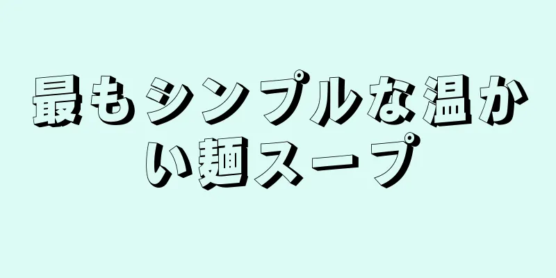 最もシンプルな温かい麺スープ