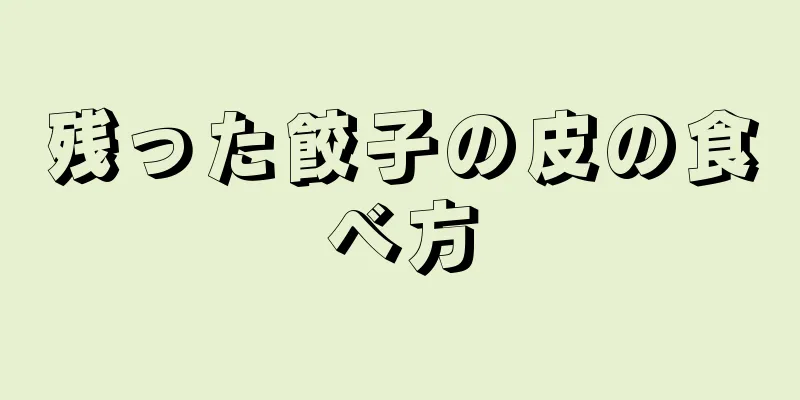 残った餃子の皮の食べ方