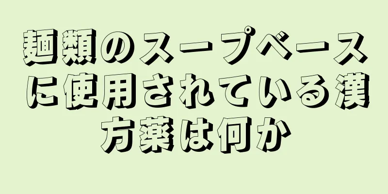 麺類のスープベースに使用されている漢方薬は何か