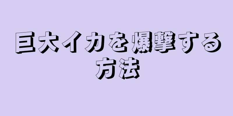 巨大イカを爆撃する方法