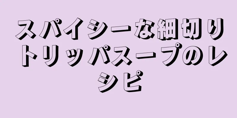 スパイシーな細切りトリッパスープのレシピ