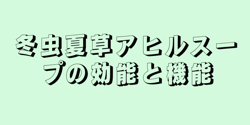 冬虫夏草アヒルスープの効能と機能