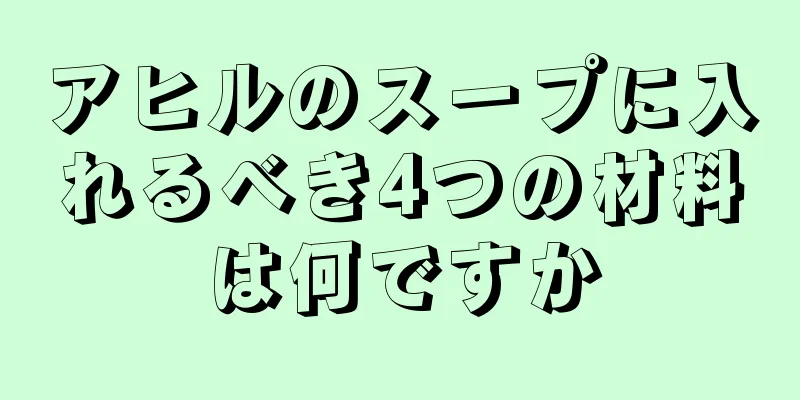 アヒルのスープに入れるべき4つの材料は何ですか