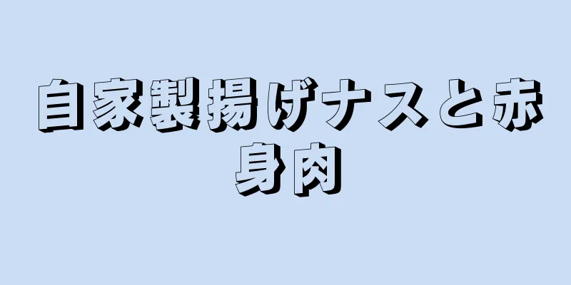 自家製揚げナスと赤身肉