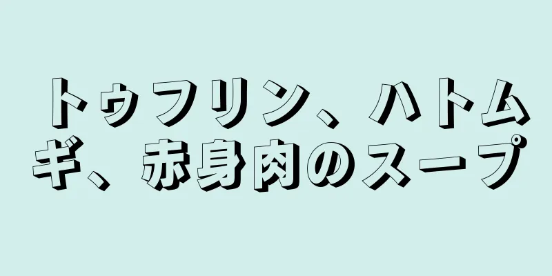 トゥフリン、ハトムギ、赤身肉のスープ