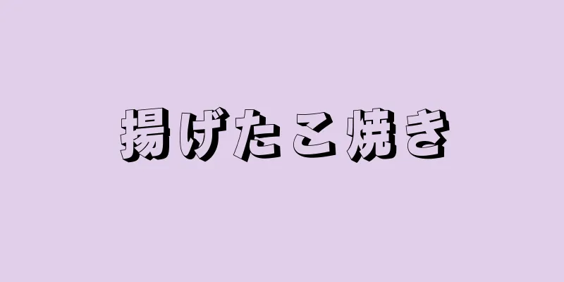 揚げたこ焼き