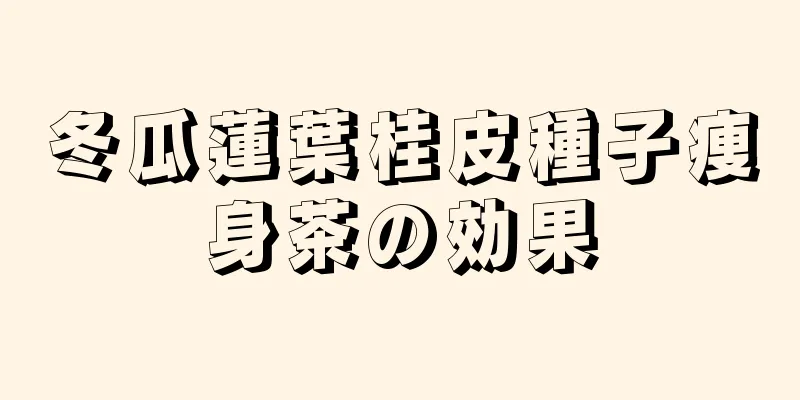 冬瓜蓮葉桂皮種子痩身茶の効果